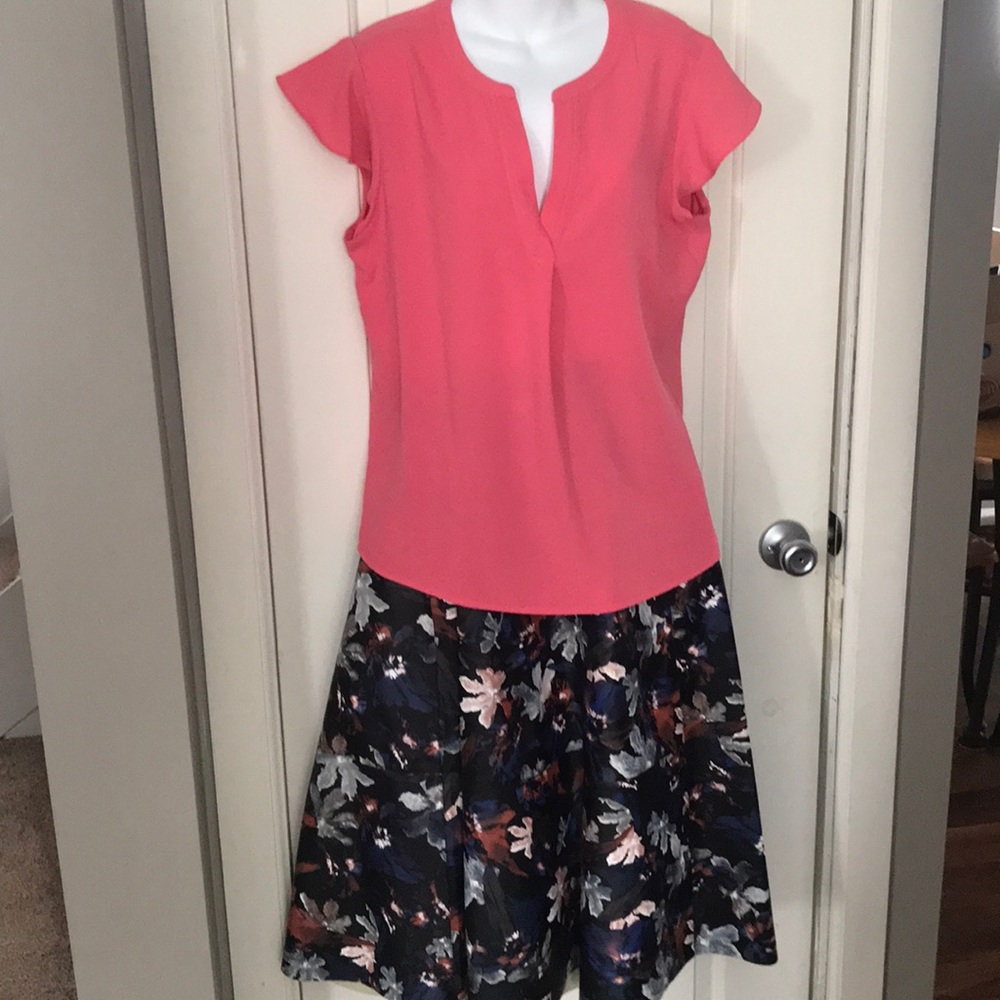 Faux Leather Navy Skirt ONLY NWOT